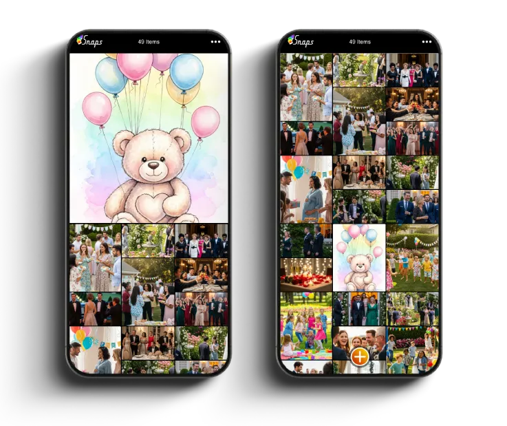 Screenshot of the Snaps photo album customisation screen for font colour selection