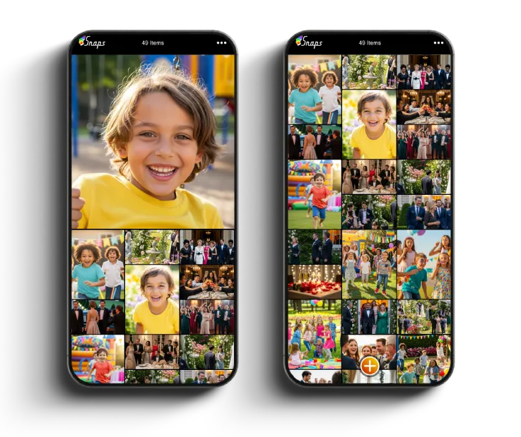 Screenshot of the Snaps photo album customisation screen for font colour selection