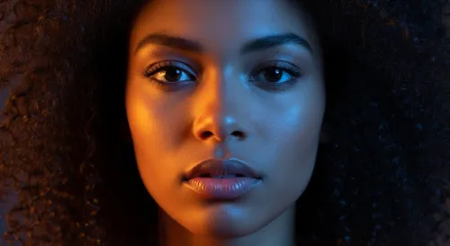 Example of split coloured lighting